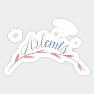 Artemis Nasa Greek Goddess Moon Landing Stars Rocket Sticker